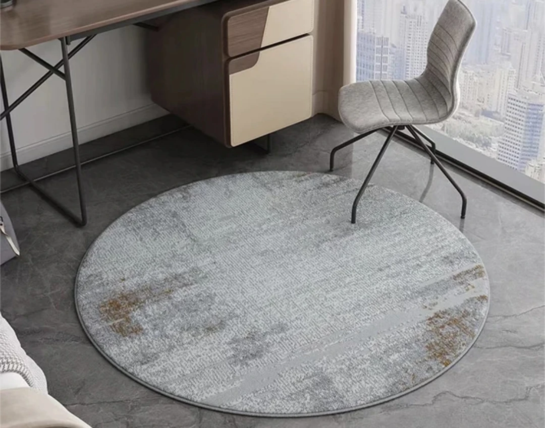 网红款ins风卧室书房儿童房圆毯防滑圆形简约家用涤纶轻奢透气