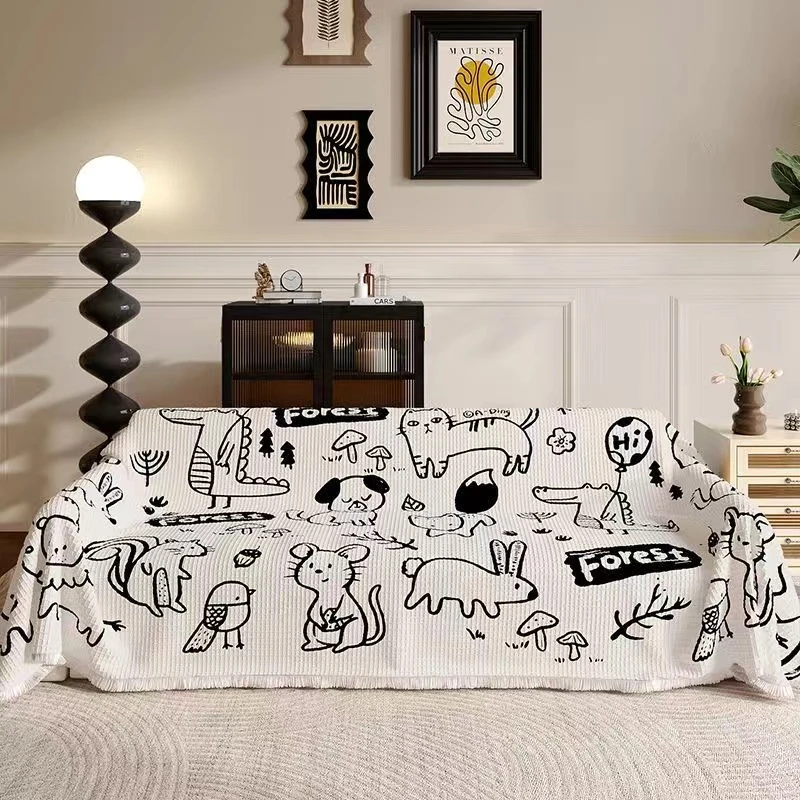 沙发垫网红简约防滑单人防猫弹力沙发毯全盖盖巾四季通用盖布