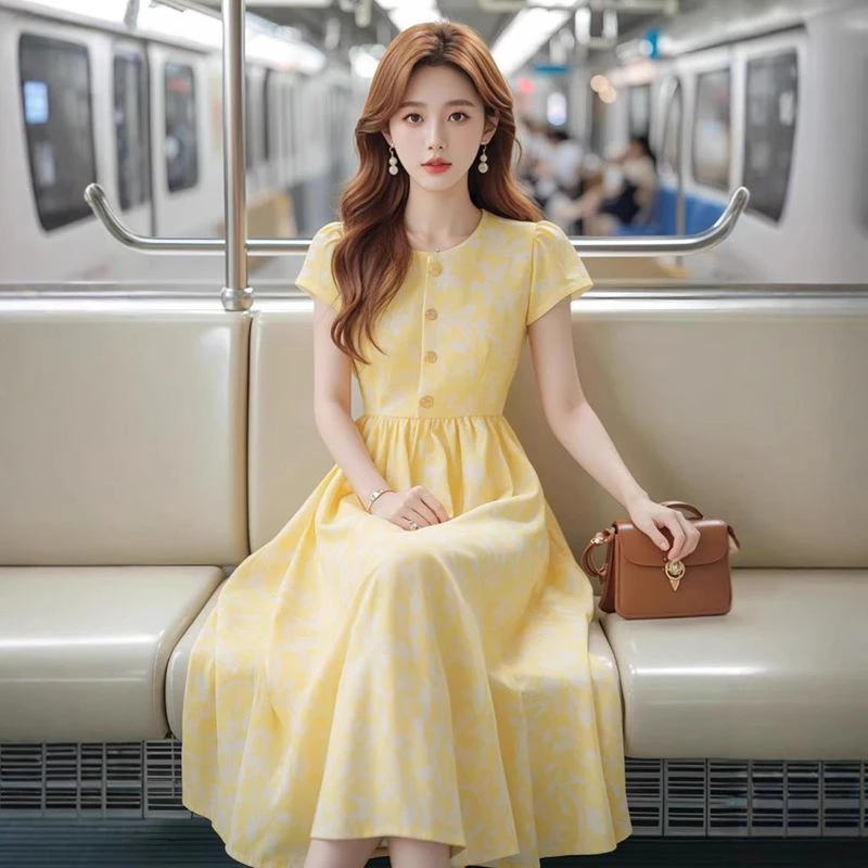 哥弟阿玛施正夏季2025新款茶歇法式温柔风漂亮独特气质公主显白瘦