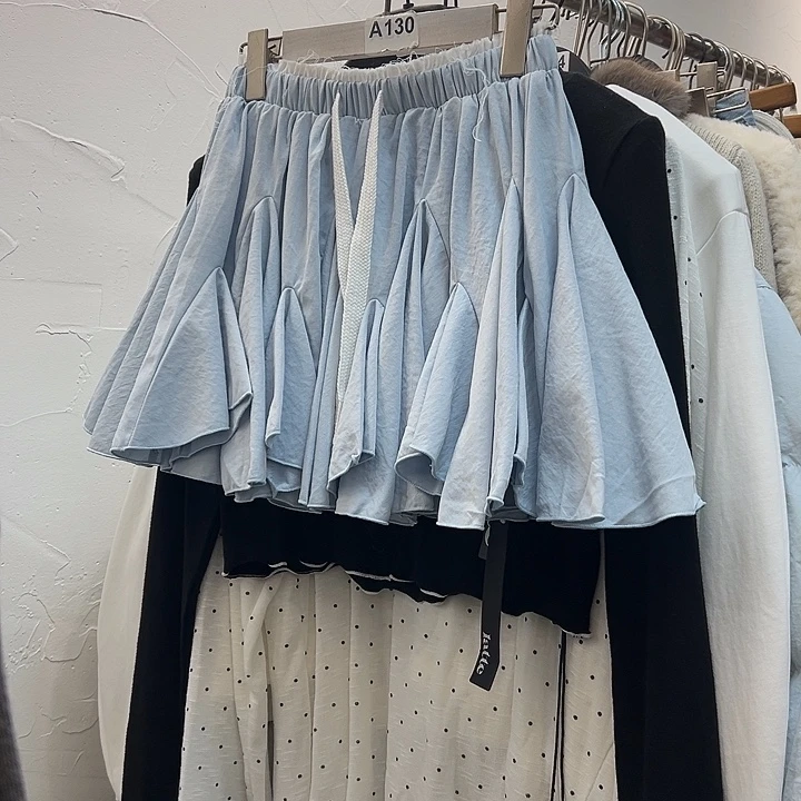 今天新款 蓝色短裙