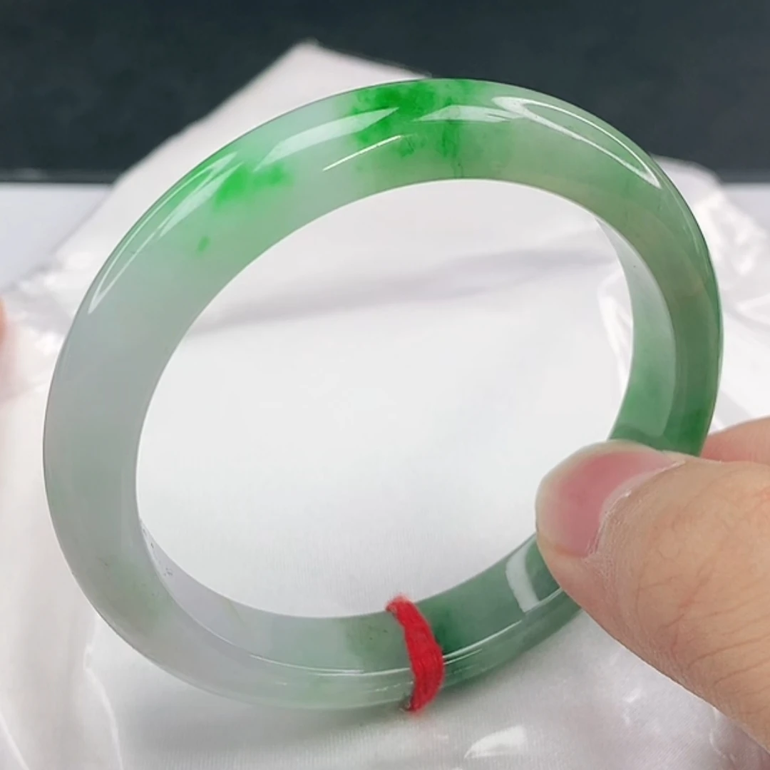 缅甸天然翡翠a货手镯圈 57.2 （17042）