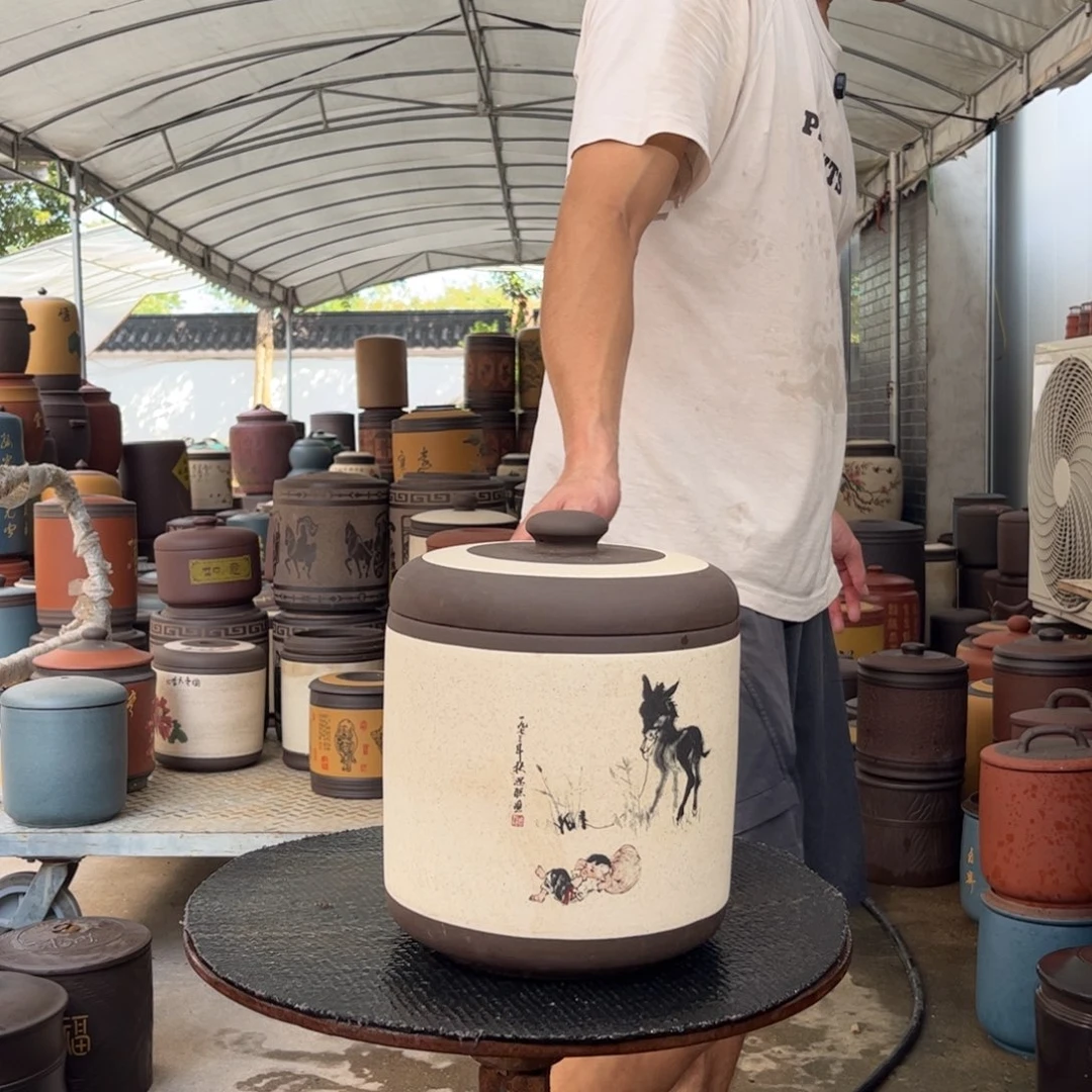 紫砂茶叶罐8饼茶叶罐