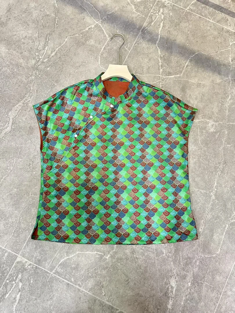 夏季新款马甲女时尚显瘦提花洋气网红休闲百搭复古新中式格子