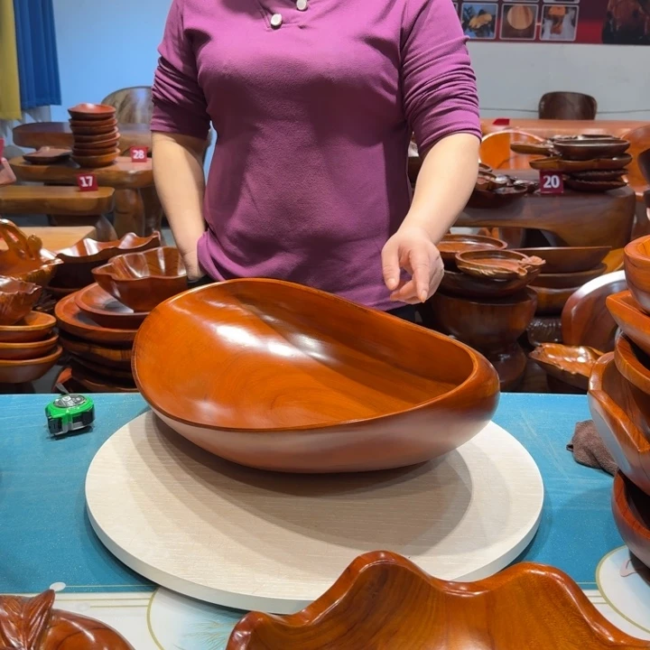 木香樟实木随形果盘