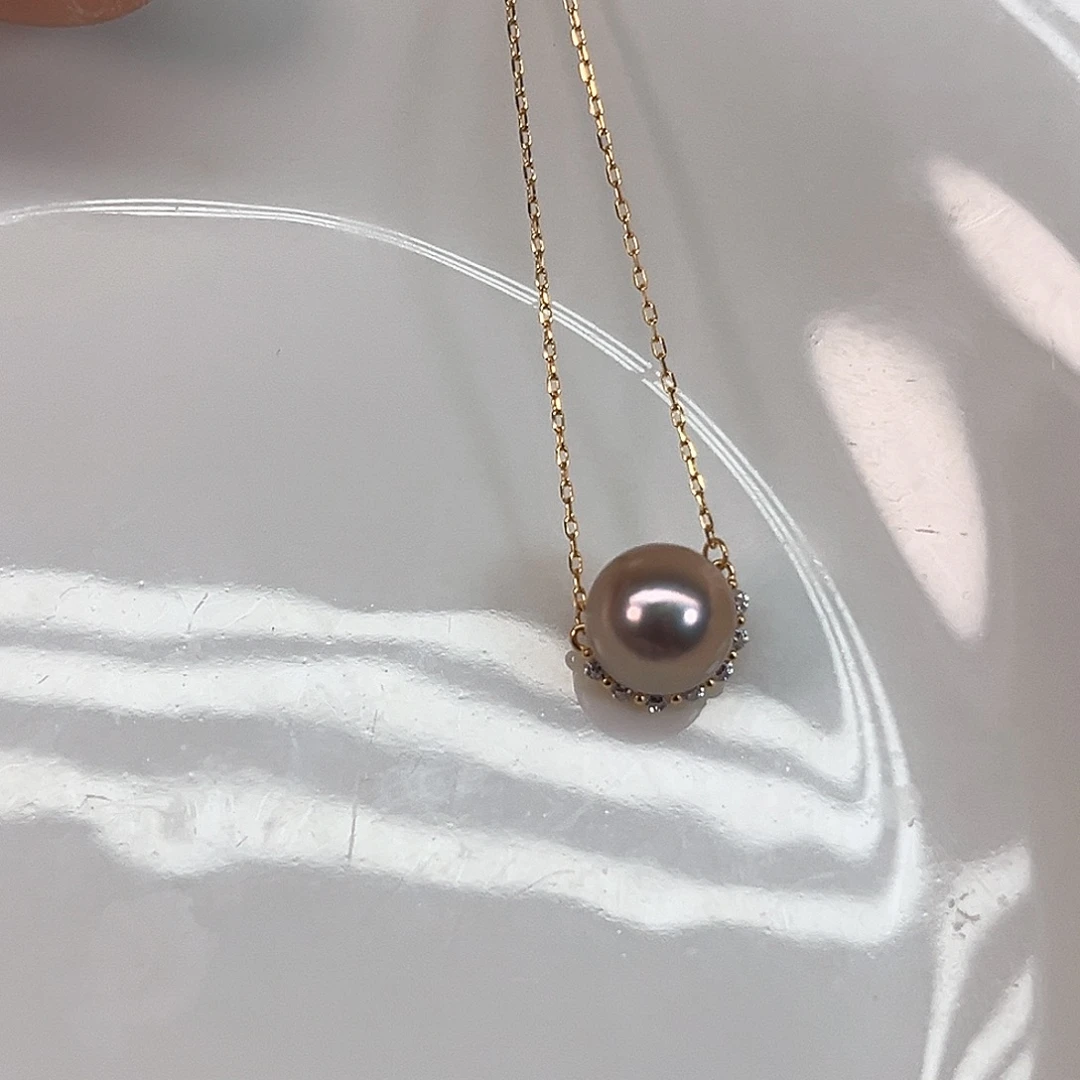 颈饰淡水珍珠银S925镶嵌