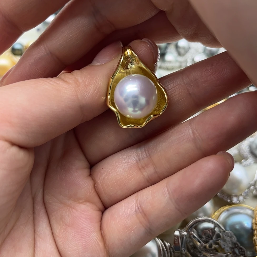 吊坠(不含链)海水珍珠银S925镶嵌