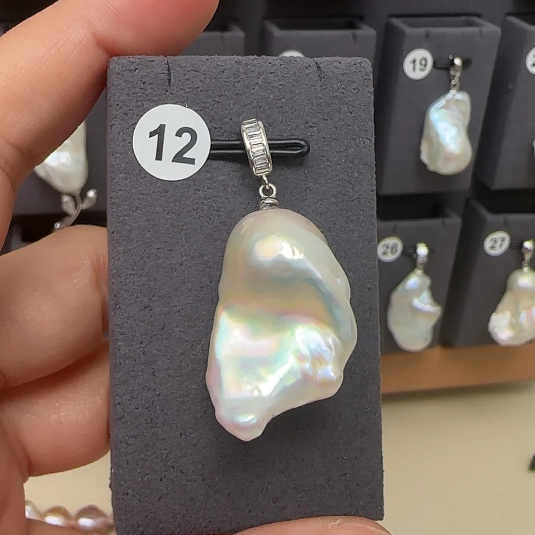 淡水珍珠银S925镶嵌颈饰