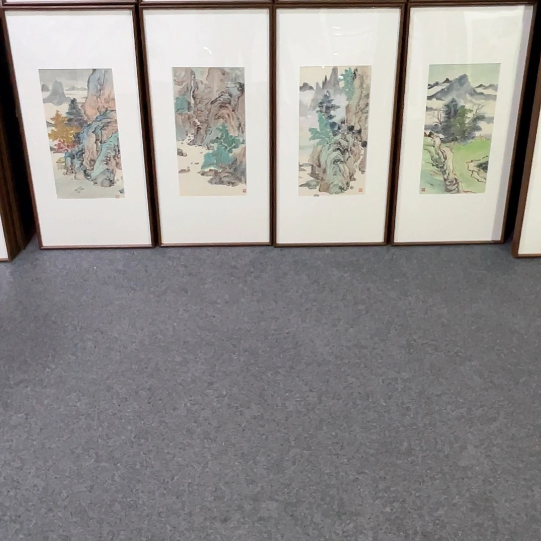 国画手绘画作品带框80/40
