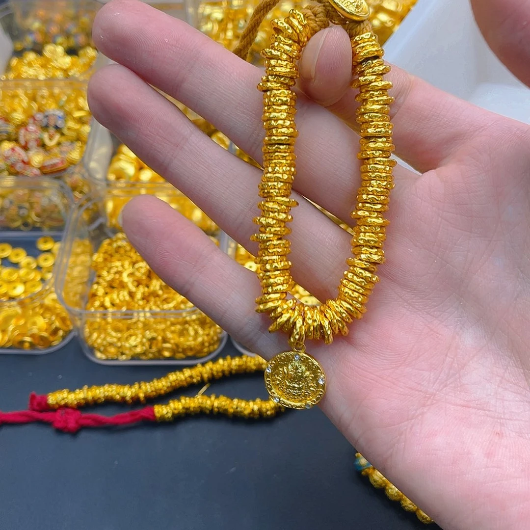 锆石铜合金盘缠手链8mm