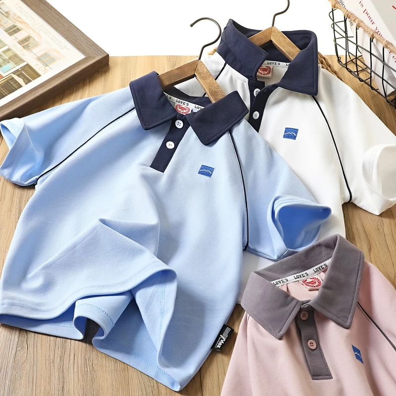 男童夏季新款短袖POLO衫中大童薄款半袖汗衫潮酷洋气上衣6017
