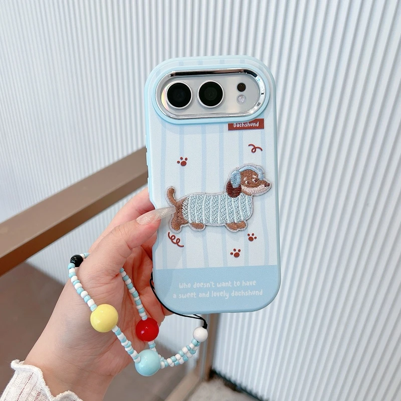 适用于荣耀500手机壳新款500pro创意立体可爱刺绣小狗防摔软壳