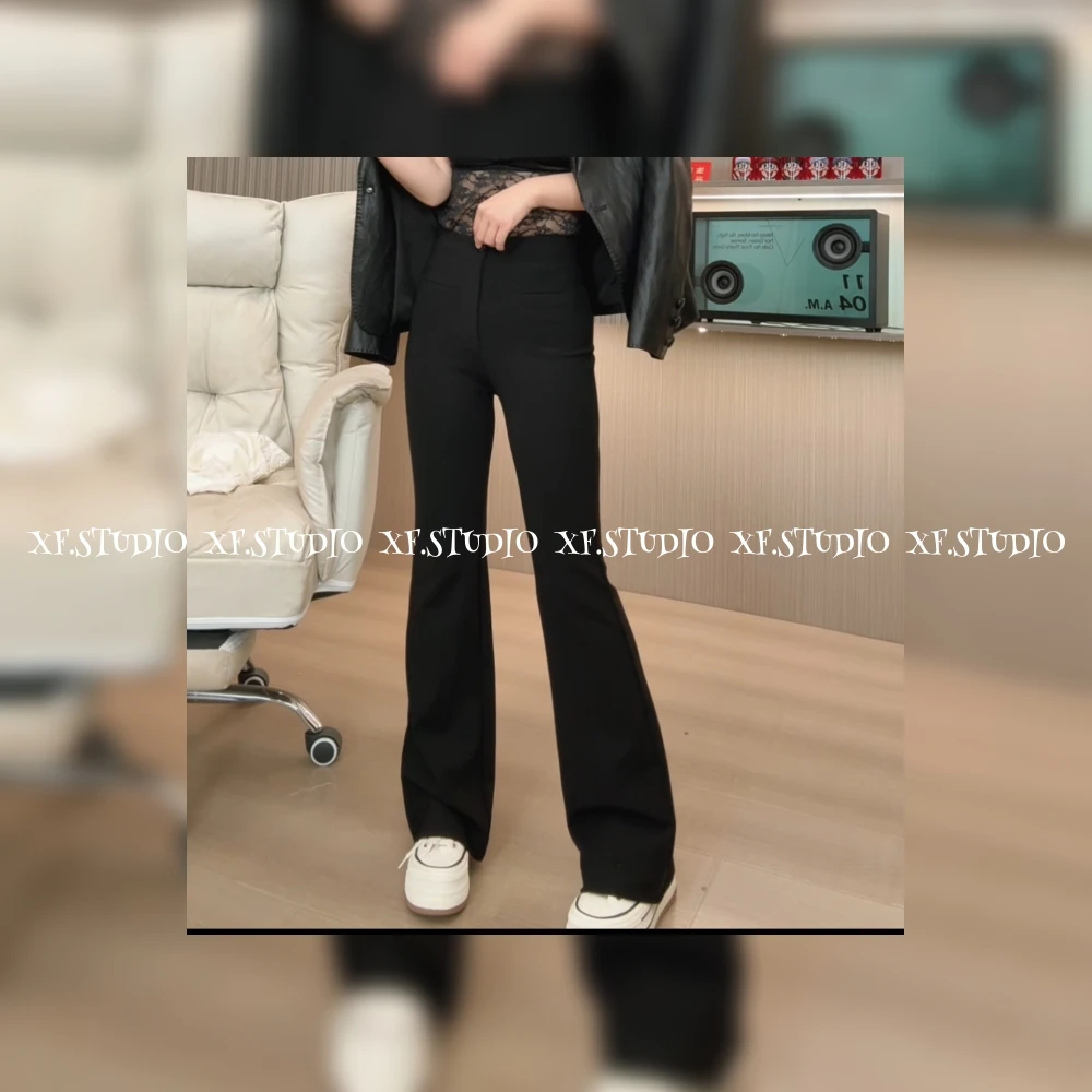 【XF长腿精】春款经典时尚显瘦百搭微喇裤