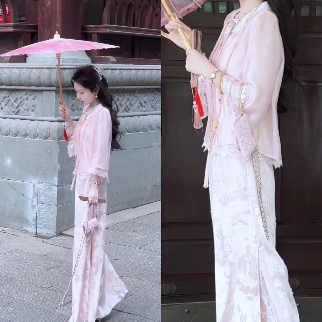 【婷婷】《柔粉流云》绣花白皙 温柔刺绣上衣 TTM2SX169【Q】