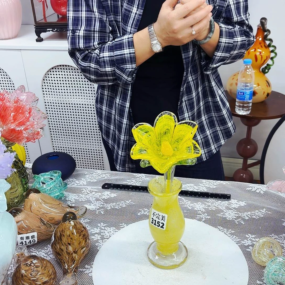 1花1瓶安妮家居琉璃摆件不完美