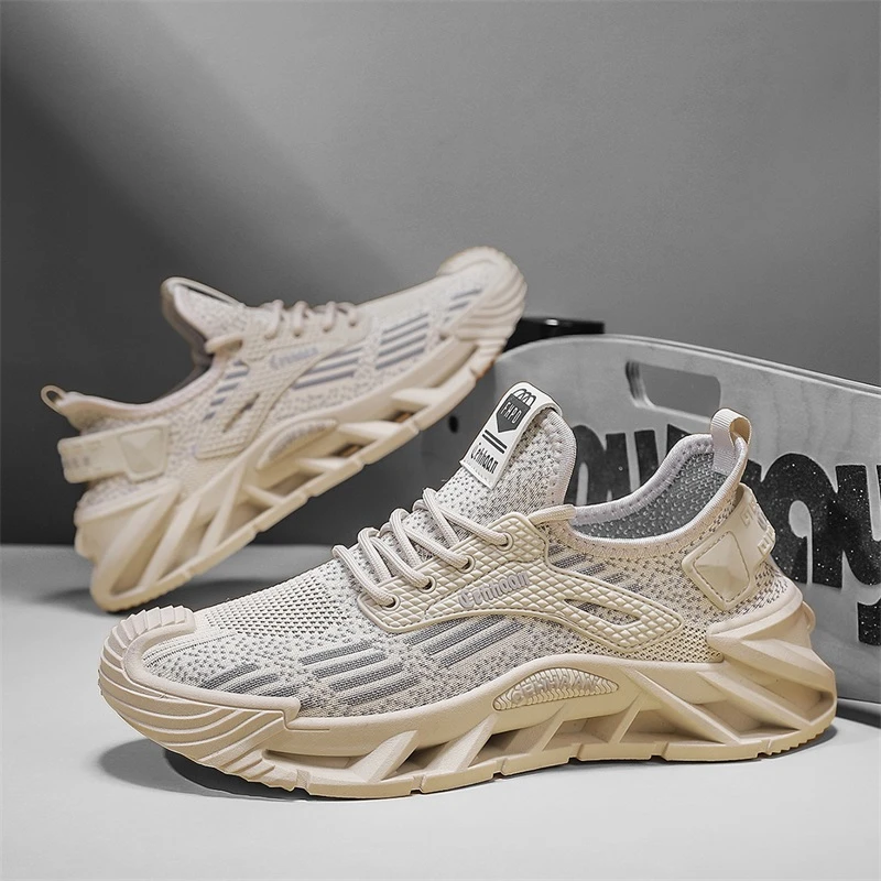 男鞋透气飞织网面鞋2025新款夏季休闲潮小众网红鞋跑步运动鞋男款