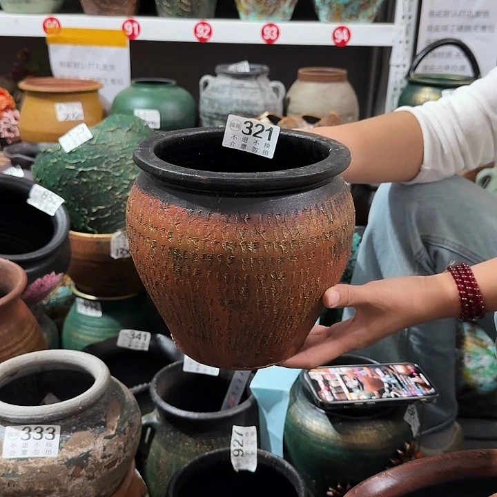瑕疵金色缸321高度18口径18