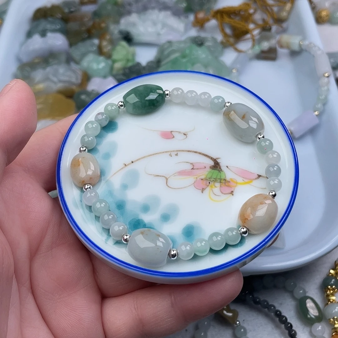 翡翠未镶嵌手链手串