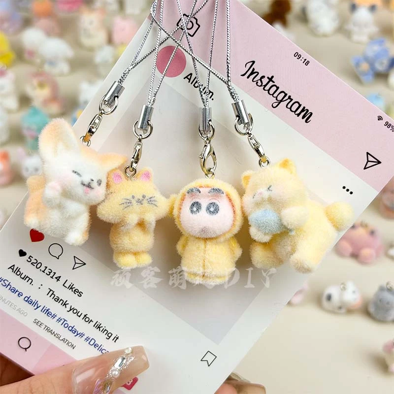 （S151-S200）过款树脂植绒动物DIY手机挂件摆件