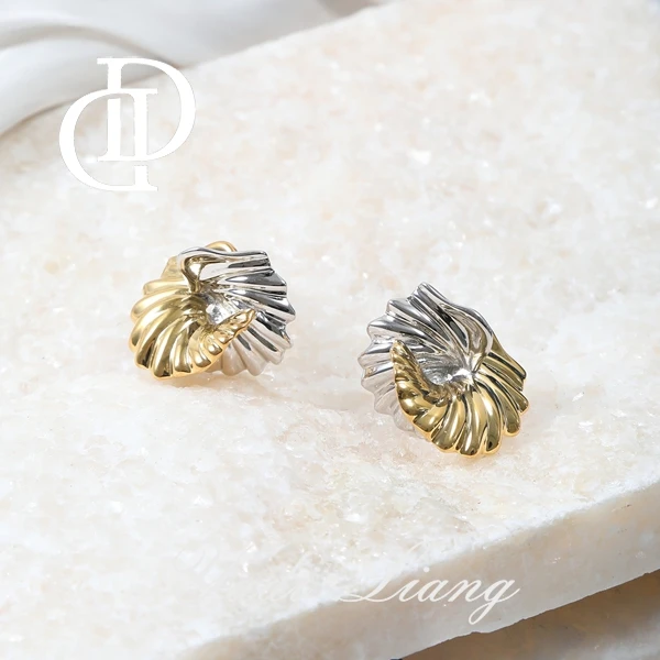 925银耳饰 梁雅帝新品【海的声音小螺号】设计款气质时尚纯银耳饰