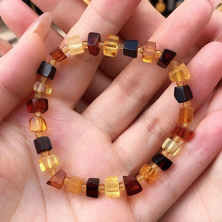 琥珀手链未镶嵌手链