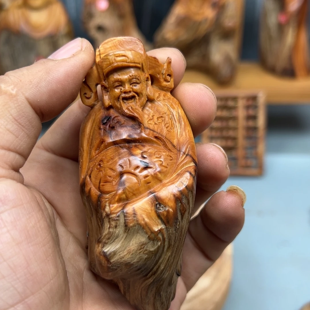 周***木崖柏木摆件手把件