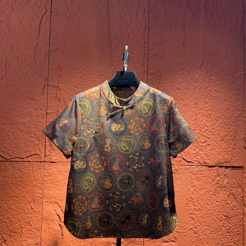 【熹罗绫】新中式国风十二生肖衬衫显瘦百搭上衣L1029