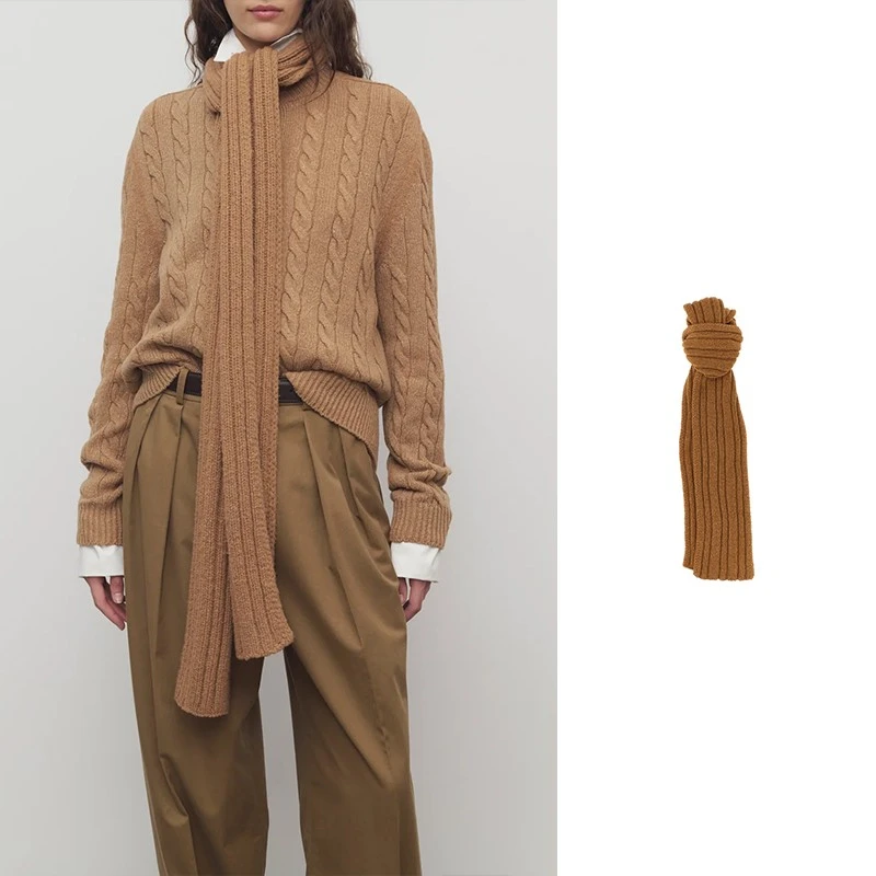 未使用 The Row 小鹿色羊毛围巾Amos Scarf 10083-Y961-FWN
