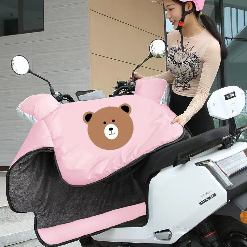 电动车挡风被冬季加绒加厚加大防水防风挡风被冬季加厚电车防风罩