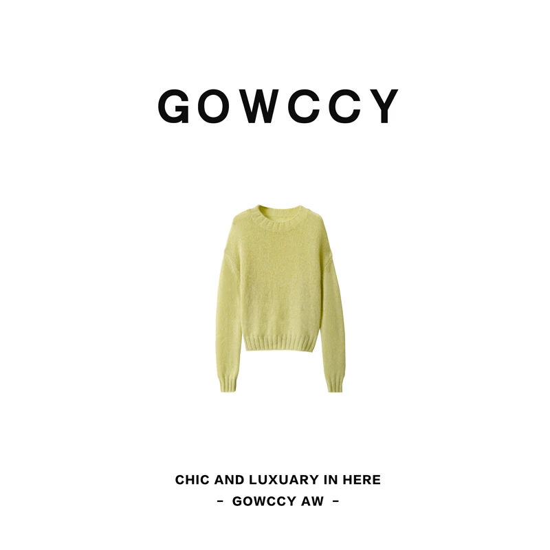 【GOWCCY谷曦】 马海毛 超纤细羊毛衫女马海毛打底衫女内搭秋冬