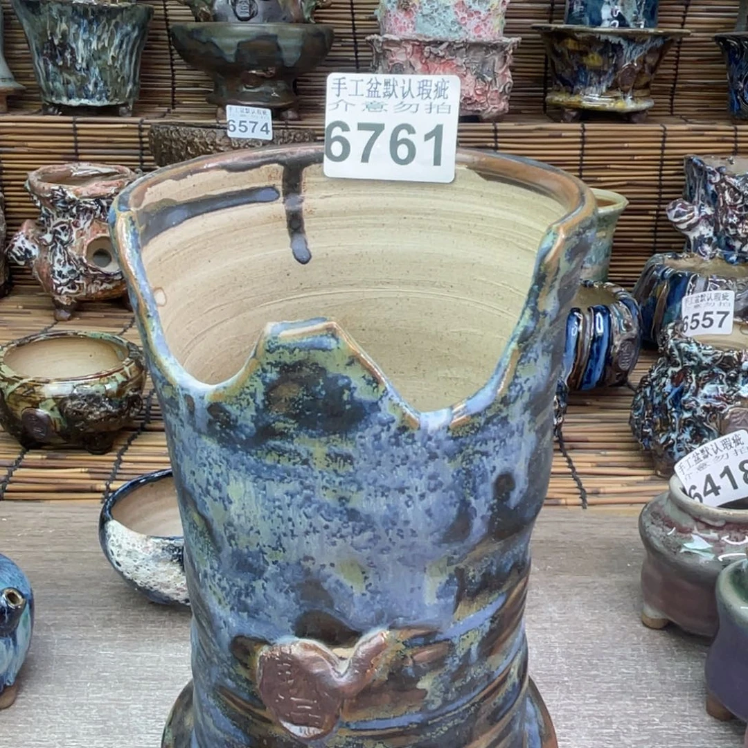 手工花盆默认瑕疵完美者勿拍