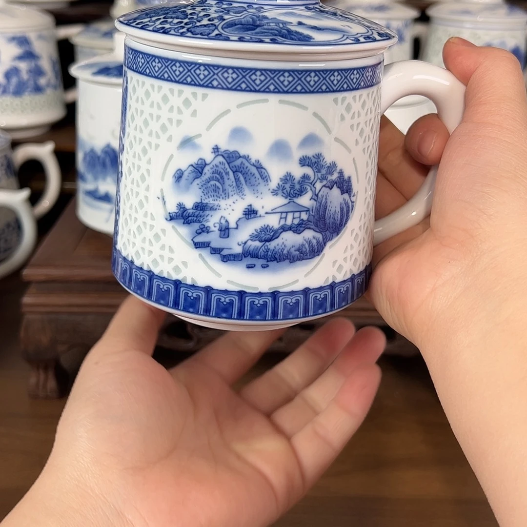 景德镇高温陶瓷办公杯家用