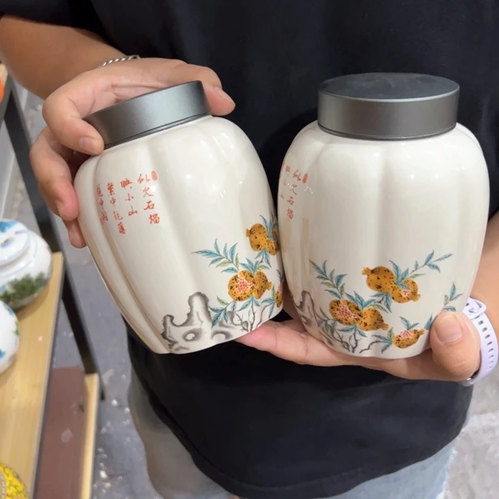 瑕疵福利品陶瓷茶叶罐介意勿拍