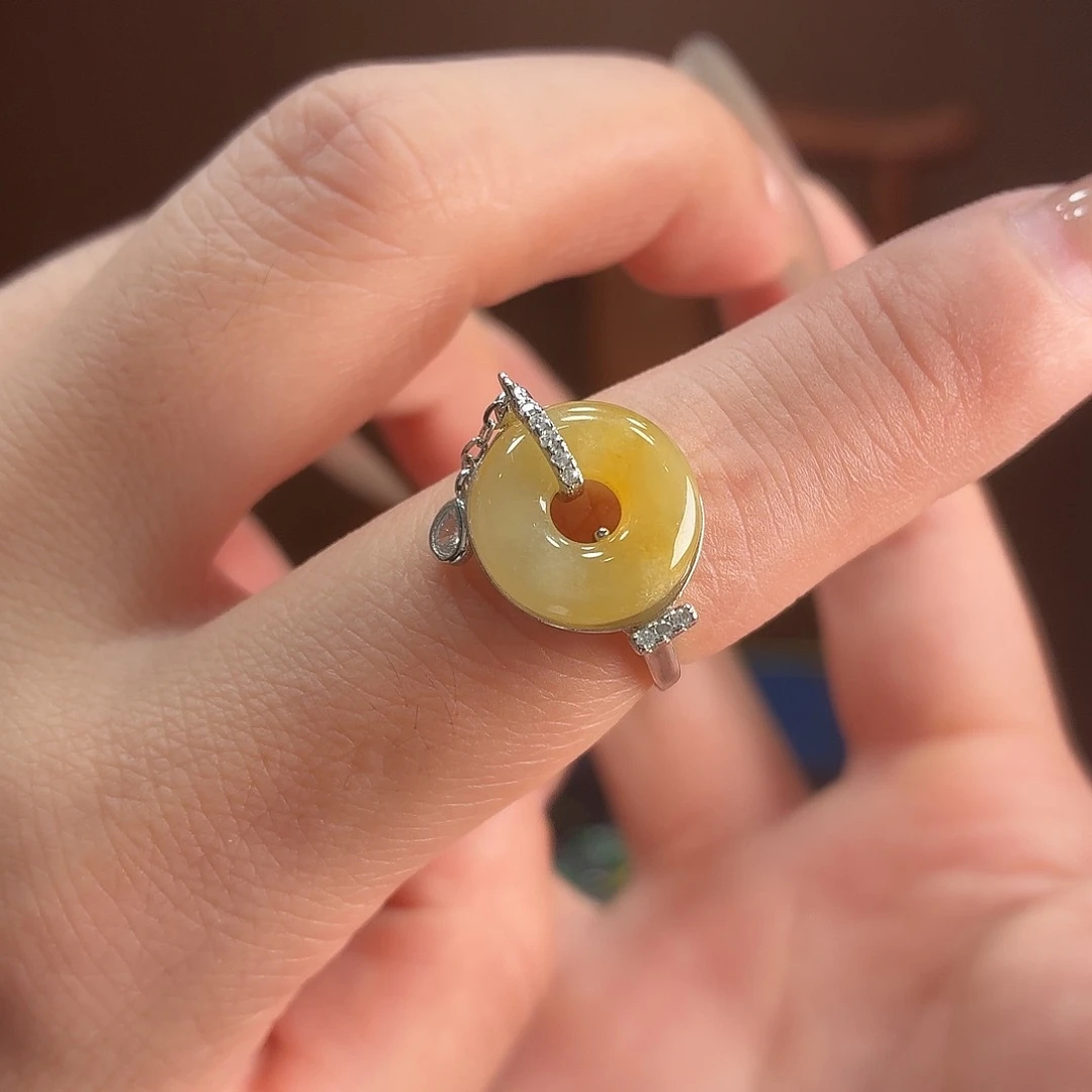 翡翠银S925镶嵌戒指