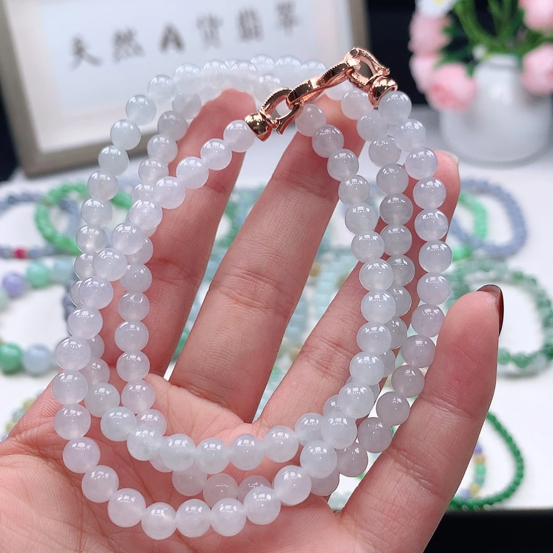 翡翠未镶嵌手链6mm