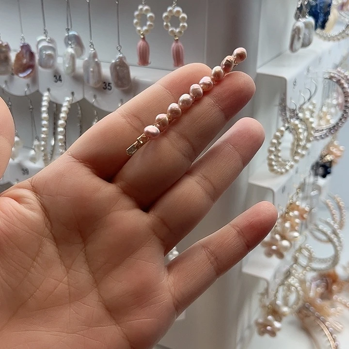 发夹淡水珍珠未镶嵌