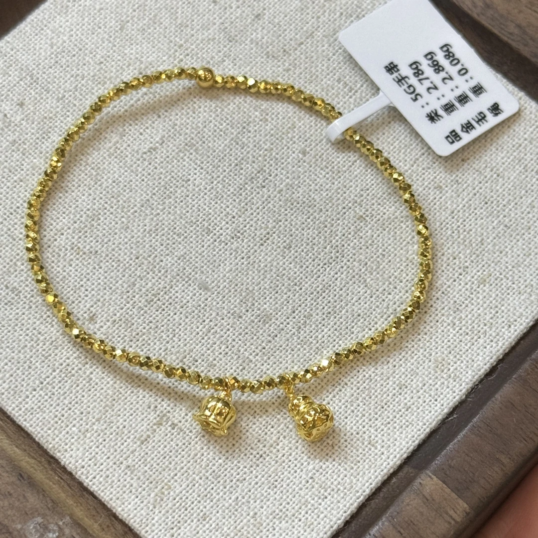 F【铃兰葫芦手串】足金999手串