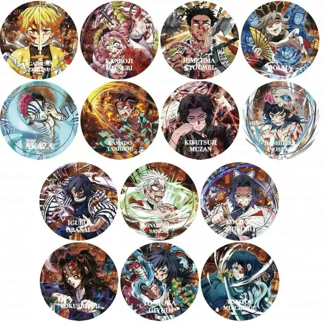 抓谷工作室鬼灭之刃无限城战损二创同人75mm双闪大吧唧（盲袋代拆）