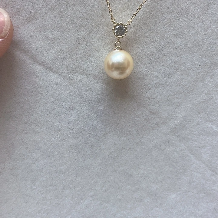 项链银S925镶嵌海水珍珠