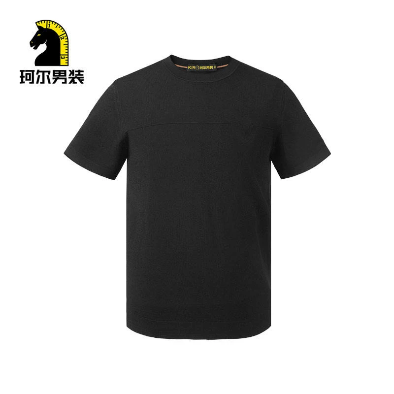 珂尔【冰感云棱丝】吸湿不闷汗轻奢针织 夏季透气圆领短袖XZD72316