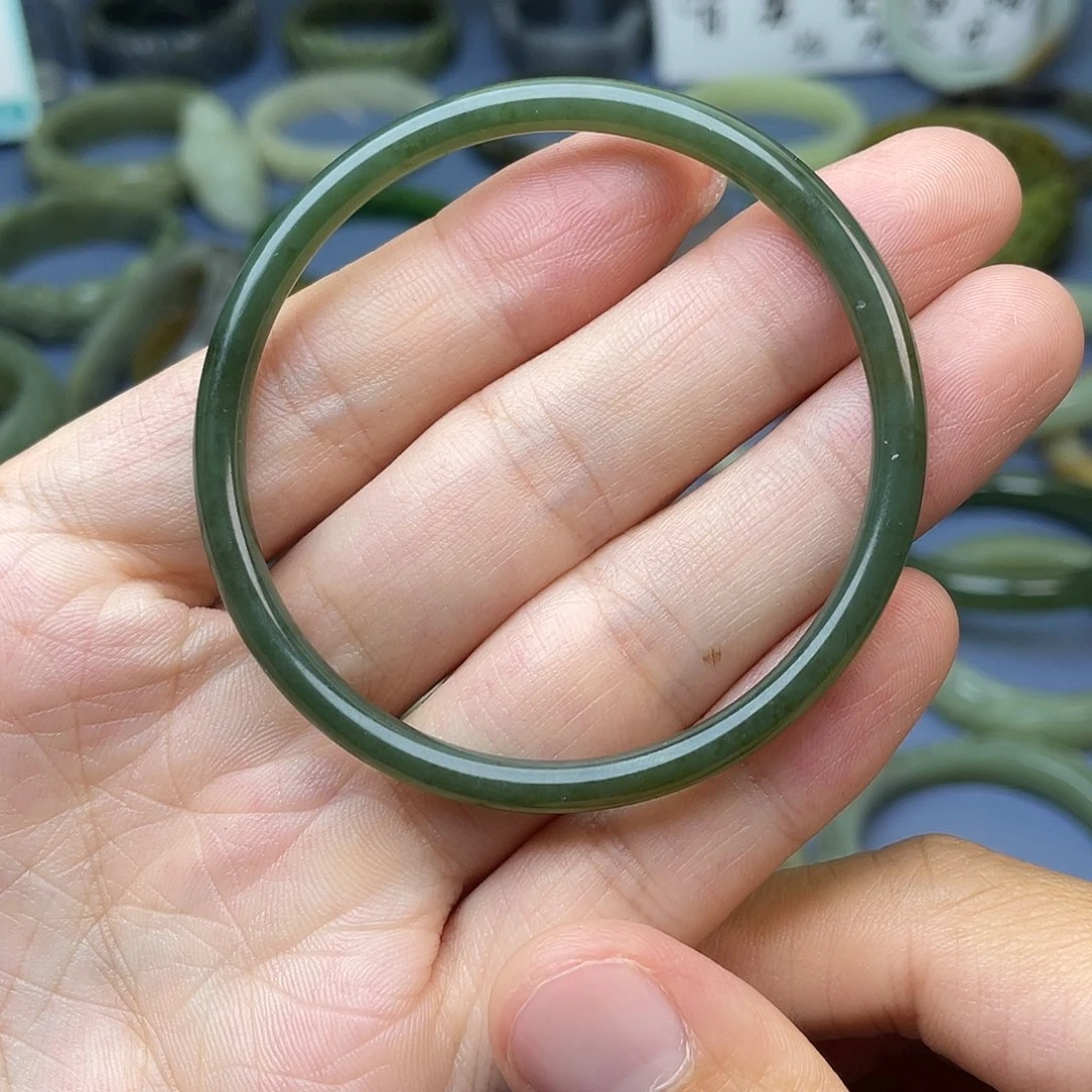 和田玉（青玉）未镶嵌手镯56.6mm