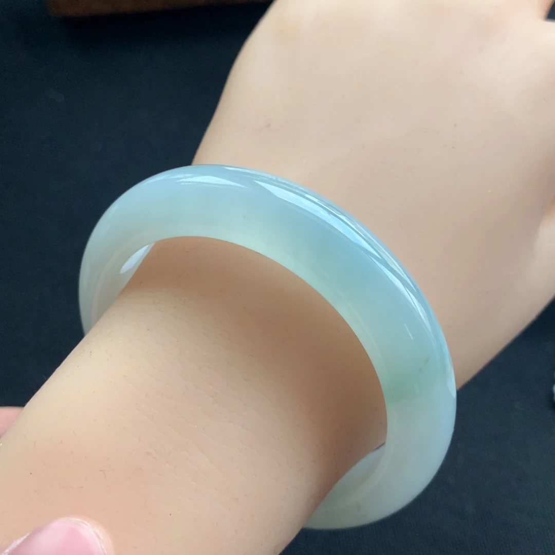 翡翠未镶嵌手镯15号54正