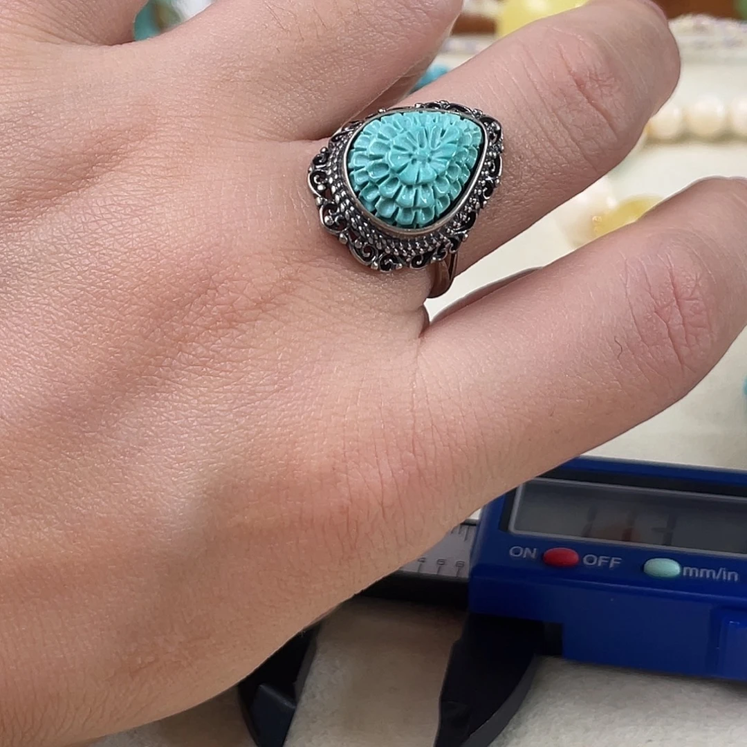 绿松石银S925镶嵌配饰