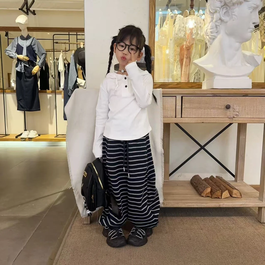 女童秋装长袖卫衣套装2025春季新款儿童韩版宽松上衣阔腿裤两件套