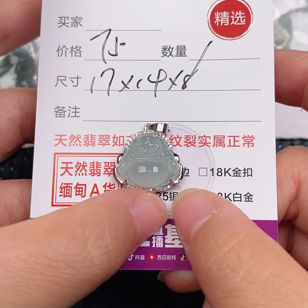 颈饰银S925镶嵌翡翠