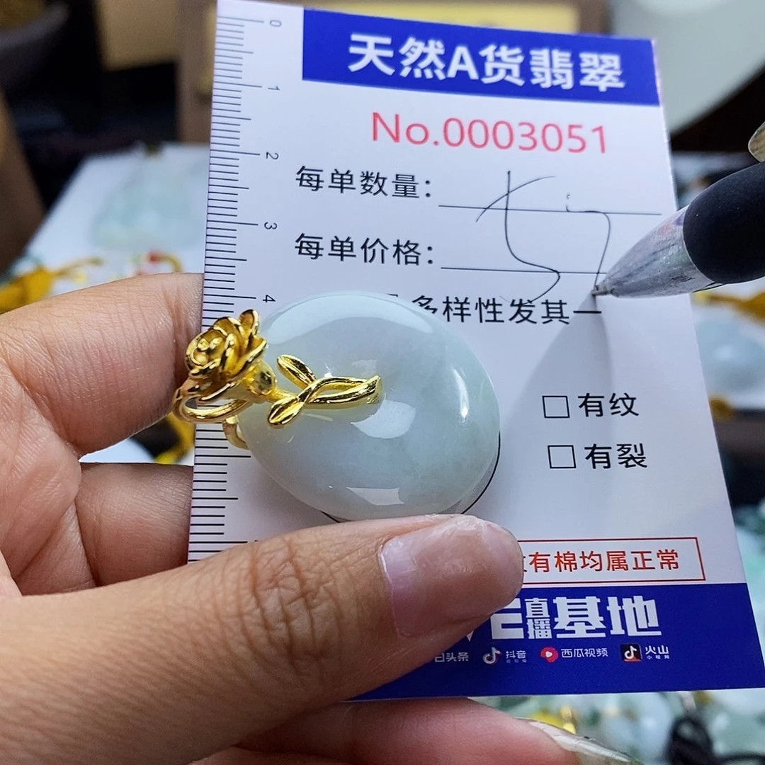 翡翠未镶嵌颈饰3051