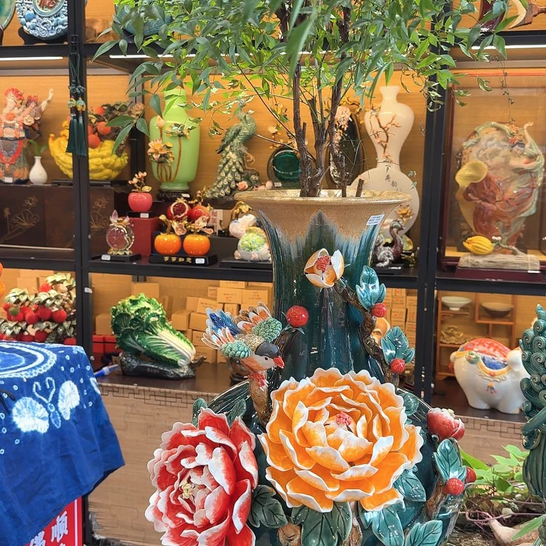 蒙***弹有机玻璃56高牡丹花瓶