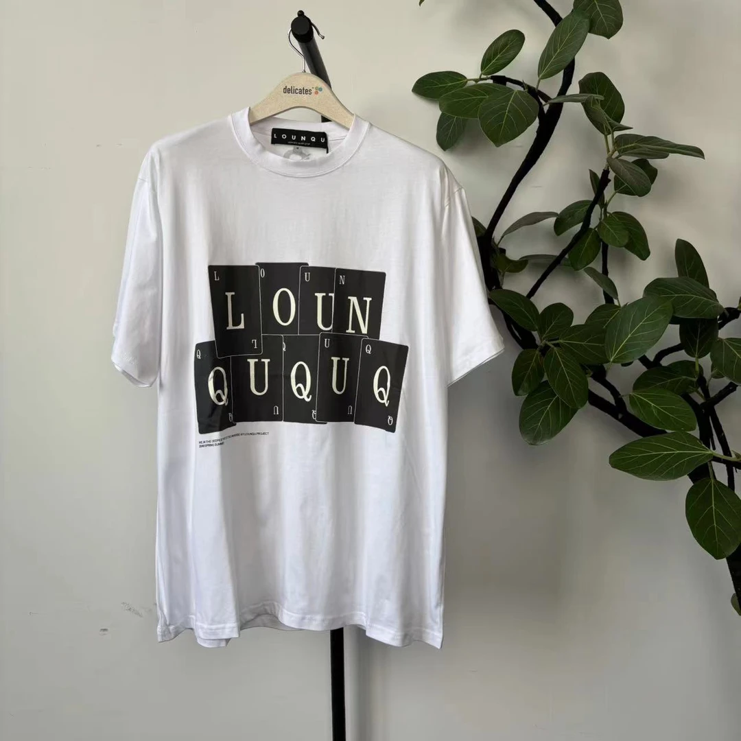 [T-5] LO 高街潮牌男款宽松扩版图案印花圆领短袖T 41110