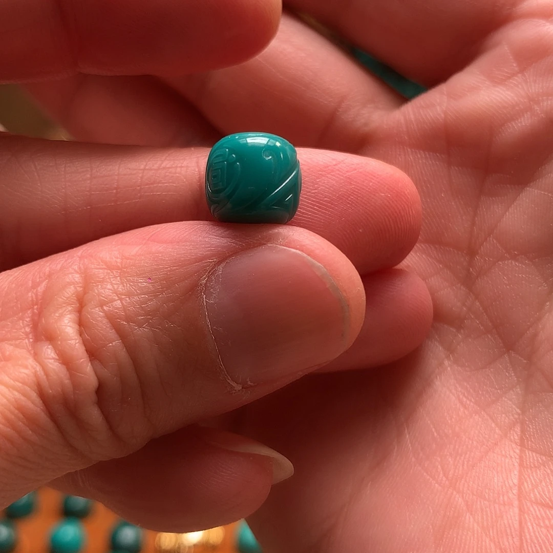 颈饰琉璃果冻色10mm博古