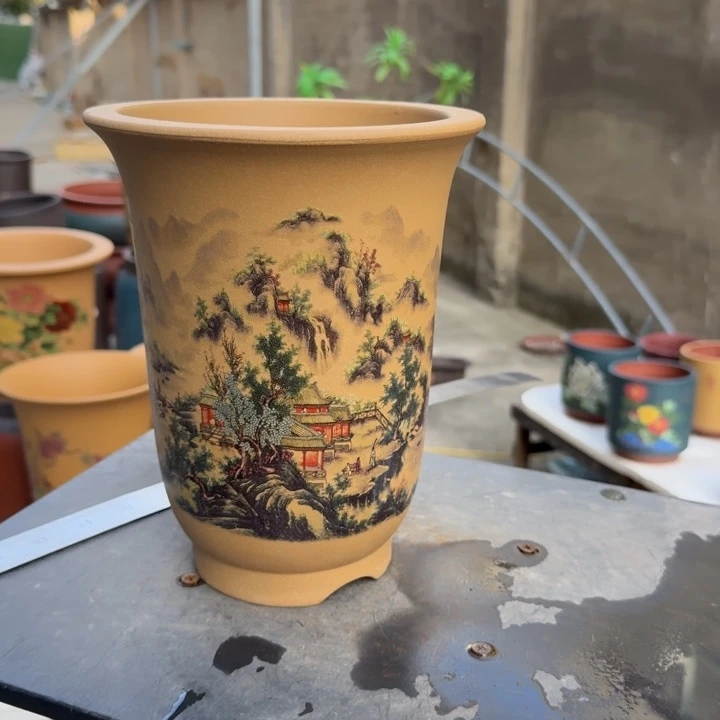 紫砂花盆 高度22口径17