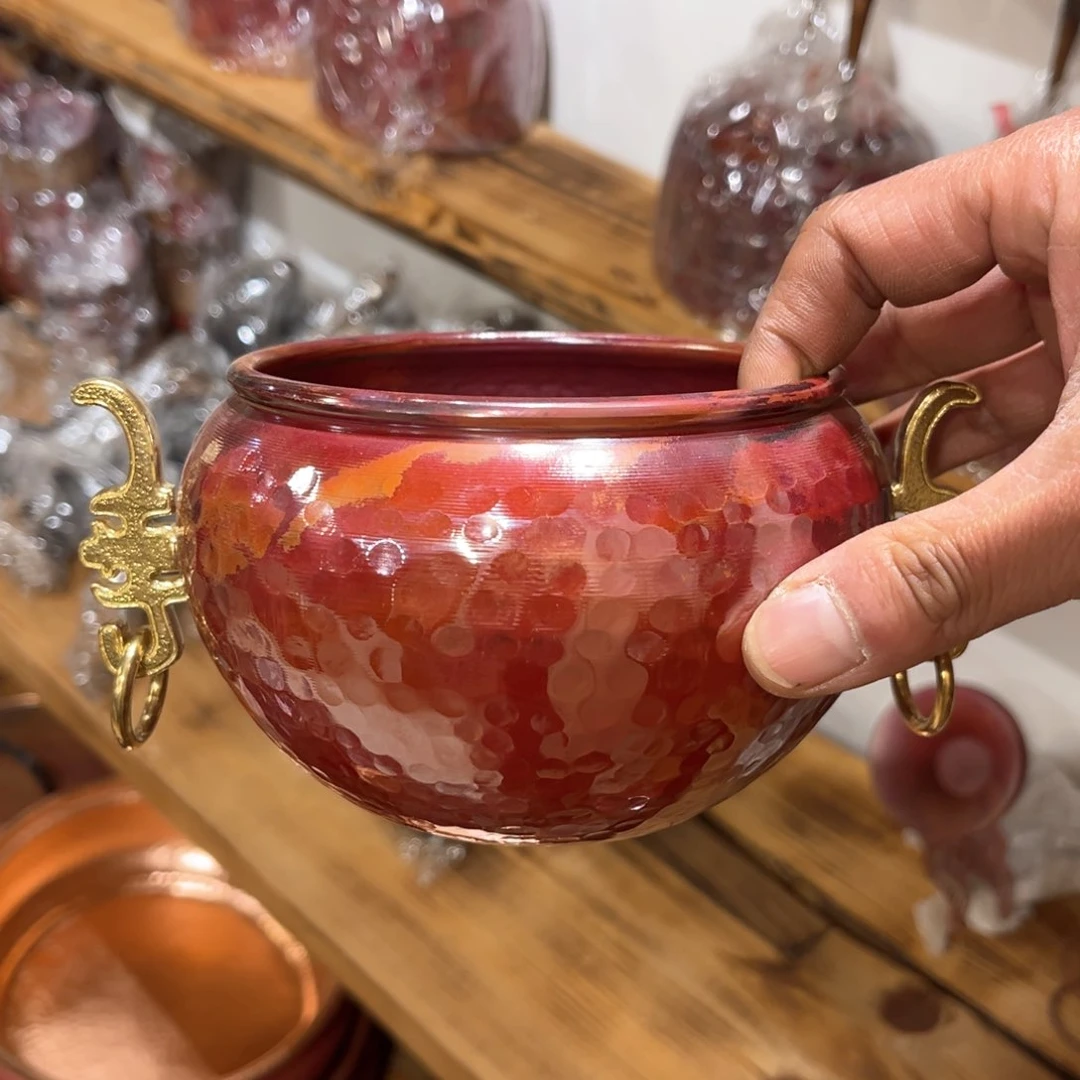 淬火色800风水缸手工锻打工艺